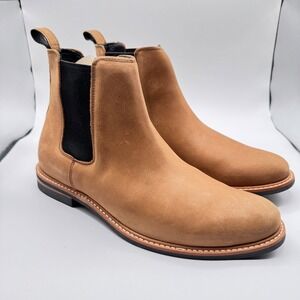 Nisolo Marco All-Weather Chelsea Boot Tobacco Leather Mens 12.5 Water Resistant